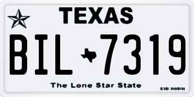 TX license plate BIL7319
