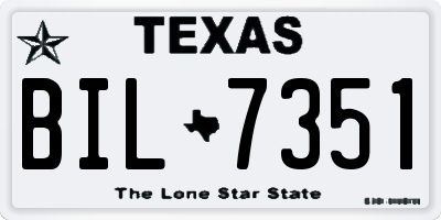 TX license plate BIL7351