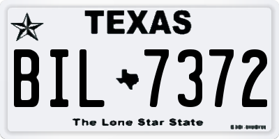 TX license plate BIL7372