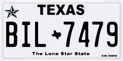 TX license plate BIL7479