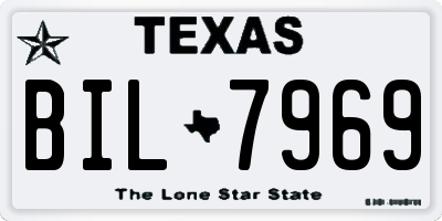 TX license plate BIL7969