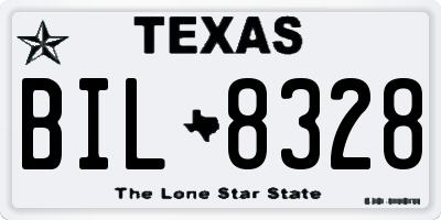 TX license plate BIL8328