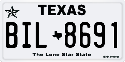 TX license plate BIL8691