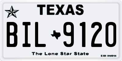 TX license plate BIL9120