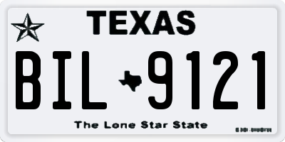 TX license plate BIL9121