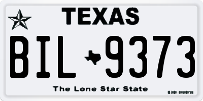 TX license plate BIL9373