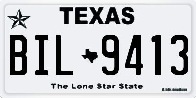TX license plate BIL9413