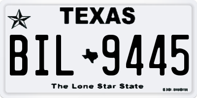 TX license plate BIL9445
