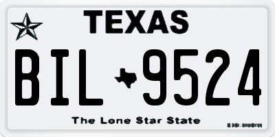 TX license plate BIL9524