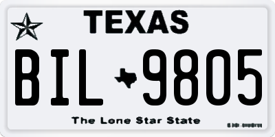 TX license plate BIL9805