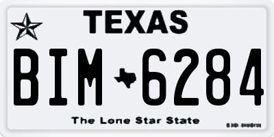 TX license plate BIM6284
