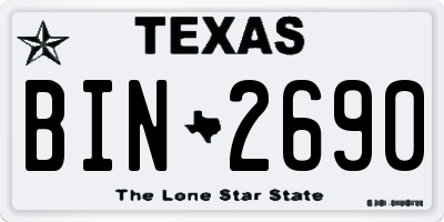 TX license plate BIN2690