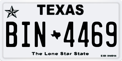 TX license plate BIN4469