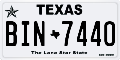 TX license plate BIN7440