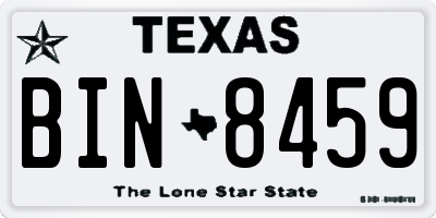 TX license plate BIN8459