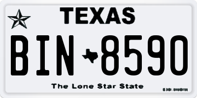 TX license plate BIN8590