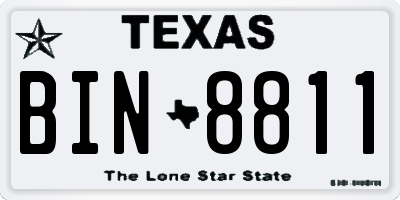 TX license plate BIN8811