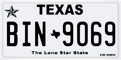 TX license plate BIN9069
