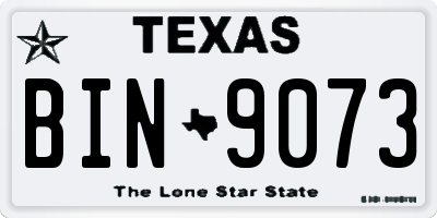 TX license plate BIN9073