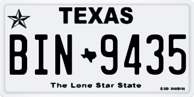 TX license plate BIN9435