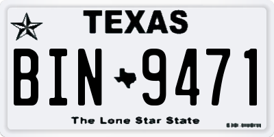 TX license plate BIN9471