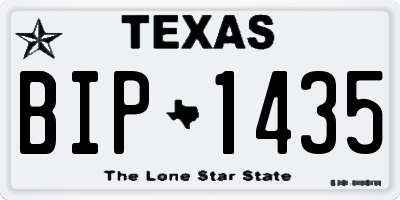 TX license plate BIP1435