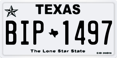TX license plate BIP1497