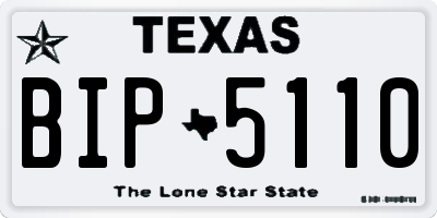 TX license plate BIP5110