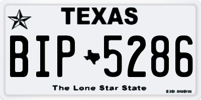 TX license plate BIP5286