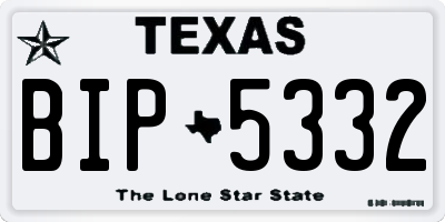 TX license plate BIP5332