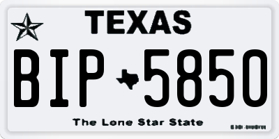 TX license plate BIP5850