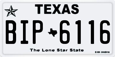 TX license plate BIP6116