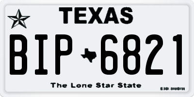 TX license plate BIP6821