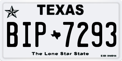 TX license plate BIP7293