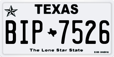 TX license plate BIP7526