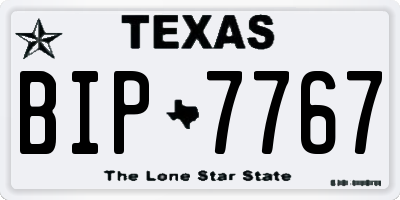 TX license plate BIP7767