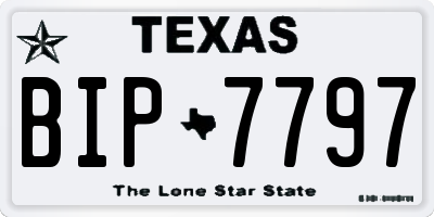 TX license plate BIP7797