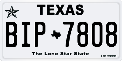 TX license plate BIP7808