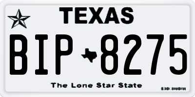 TX license plate BIP8275