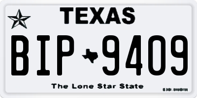 TX license plate BIP9409