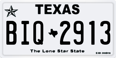 TX license plate BIQ2913