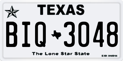 TX license plate BIQ3048