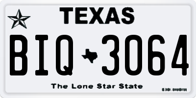 TX license plate BIQ3064