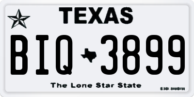 TX license plate BIQ3899