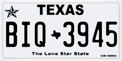 TX license plate BIQ3945