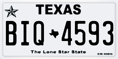 TX license plate BIQ4593