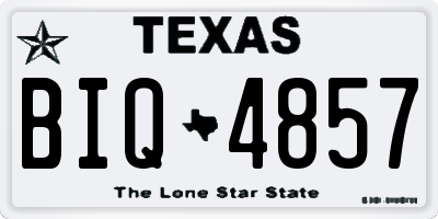 TX license plate BIQ4857