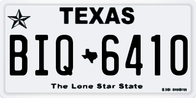 TX license plate BIQ6410