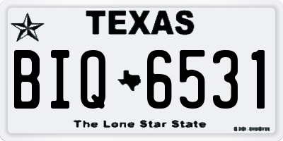 TX license plate BIQ6531