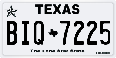 TX license plate BIQ7225